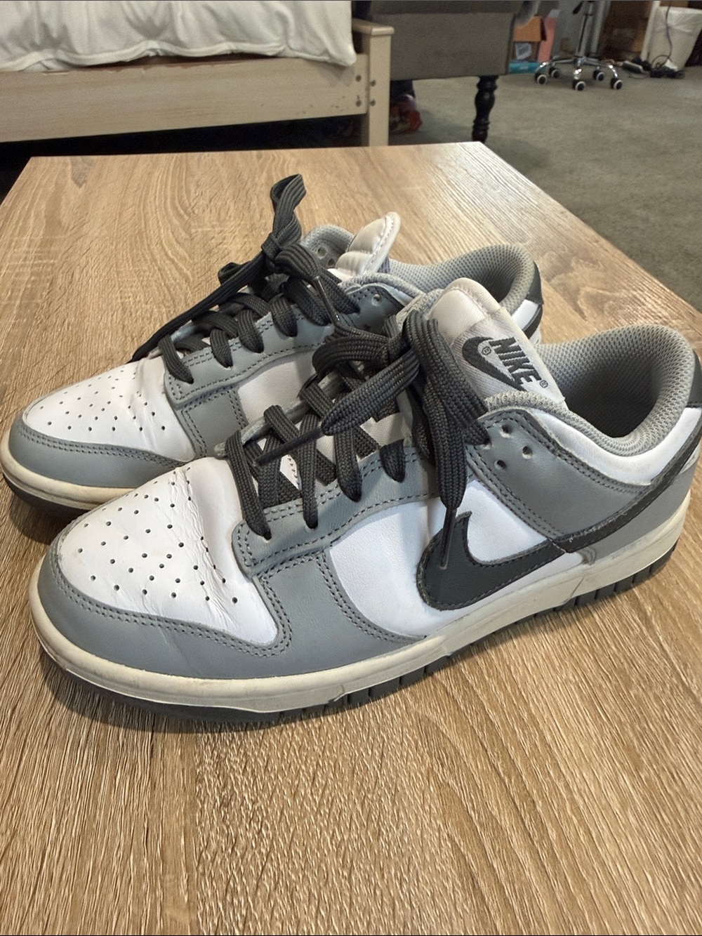 Nike Men's Low-Top Sneakers in White, Gray, and Black